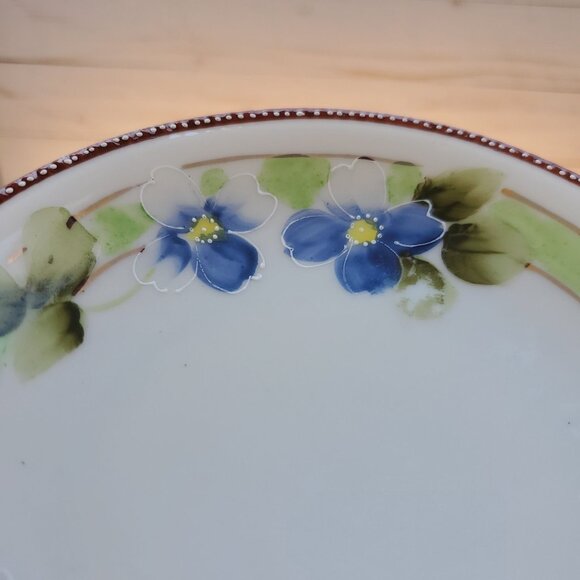 Set Of 6 VTG MCM Hand Painted Plates Made In Japan Floral Design 6.5 inch 1950s - Picture 9 of 12
